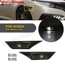 Smoked OE Side Marker Light Housing w/ White LED Bulbs For 2016-2023 Honda Civic picture