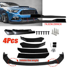 Glossy BK Front Bumper Lip Spoiler + Strut Rods For Ford Mustang GT Shelby GT500 picture