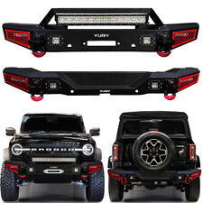 Vijay Fit 2021-2024 Ford Bronco Front and Rear Bumper w/Winch Plate & LED Light picture