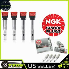 New 4X Ignition Coils NGK spark plugs Pack for Audi A4 A8 Q5 Q7 R8 S4 VW picture