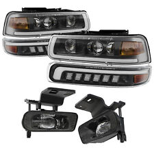 for 1999-2002 Chevy Silverado 00-06 Suburban Tahoe LED Headlights+Fog Lights picture