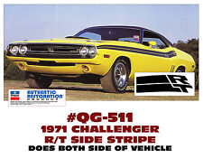 GE-QG-511 1971 DODGE CHALLENGER - R/T SIDE STRIPE with R/T LOGO DECAL - LICENSED picture
