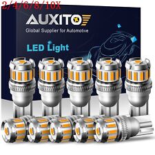 AUXITO T10 168 2825 LED License Plate Side Marker Light Bulb Canbus Amber 10/20x picture