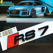 Audi RS7 Gloss Black Emblem 3D Badge Rear Trunk Tailgate fit Audi RS7 A7 S7 Logo picture