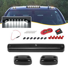 3PC Smoke Cab Roof Running LED White Lights for 02-07 Chevy Silverado GMC Sierra picture