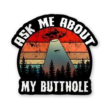 CVHoming Sticker, Ask Me About My Butthole Sticker, Waterproof Kiss Cut Vinyl St picture
