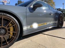 Two Tone Triple Stripe Side Custom Decal Set for Porsche 911 2012-2019 991 991.2 picture