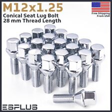 [20] Chrome 12x1.25 Cone Seat Wheel Lug Bolts Fit Dart Compass Renegade Cherokee picture