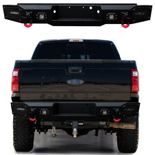 For 2011-2016 3rd Gen F250 F350 Textured Black Rear Bumper with 2x20W Light picture