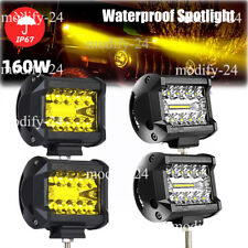 2/4x 4Inch LED Cube Pods Work Lights Bar Spot Fog Lamps Fit Jeep Driving Offroad picture