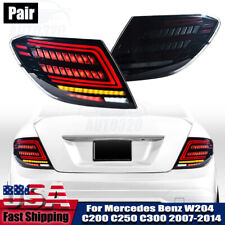 Smoked Black LED For Mercedes Benz W204 C200 C250 C300 2007-2014 TailLights Lamp picture