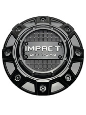 Impact Off-Road Gloss Black W/Chrome Logo Wheel Center Cap 0144 1216 picture