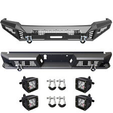 Upgrade Steel Front Rear Bumper w/LED Lights+Shackles For 2018-2020 Ford F150 picture