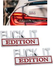 2X F*CK-IT EDITION 3D Emblem Badges Sticker Decal for Chevy Car Truck Universal picture