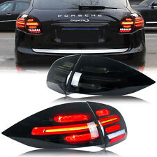 LED Black  Tail Lights for Porsche Cayenne 2011-2014 958 Sequential Rear Lamps picture