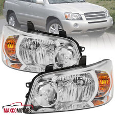 Clear Headlights Fits 2004-2007 Toyota Highlander Head Lamps Left+Right 04-07 picture