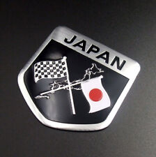 1pc Japan Japanese Flag Shield Car Metal Emblem Badge Decal Sticker Accessories picture