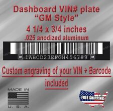 PREMIUM ENGRAVED SERIAL NUMBER PLATE DATA IDENTIFICATION VEHICLE ID TAG VIN picture
