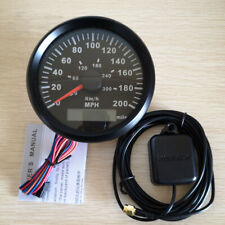 85mm Black GPS Speedometer 200MPH 300KMH Odometer for Car Truck Motor Marine UTV picture