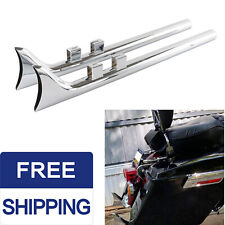 Chrome 36”Fishtail Slip On Exhaust Pipe for Harley Touring Road King 1995-2016 picture
