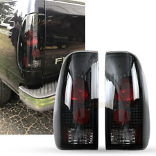 for 97-03 Ford F150/99-07 F250 F350 Super Duty Smoke Pair Tail Lights Rear Lamps picture