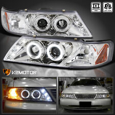 Fits 1995-1999 Sentra LED Halo Projector Headlights Lamps Left+Right 95-99 picture