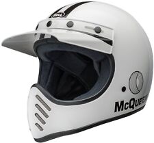 Bell Moto-3 Steve McQueen Any Given Sunday Motorcycle Helmet White/Black picture