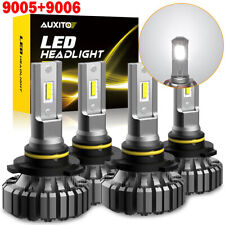 AUXITO 4X 9005 9006 LED Headlight Bulbs Combo High Low Beam 6500K White Fanless picture