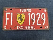 License plate type sign [ENZO FERRARI  ] 12 inch x 6 inch room 10876 picture
