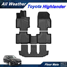 Car Floor Mats Liners Rubber Carpets All Weather For Toyota Highlander 2020-2024 picture