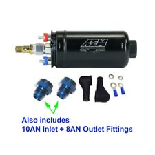 GENUINE AEM 400LPH 50-1009 External Fuel Pump +10AN Inlet / 8AN Outlet Fittings picture