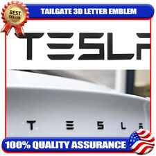 Rear Trunk Badge Tailgate Letter 3D Sticker Emblem Gloss Black For Model 3 S X picture