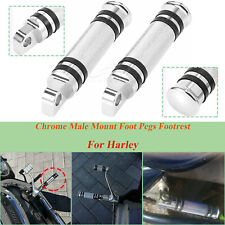 Chrome Male Mount Foot Pegs Rest for Harley Dyna Softail Touring Sportster V-Rod picture