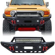 LUYWTE Steel Front Bumper Fits 07-14 Toyota FJ Cruiser with 9500Ibs Winch Seat picture