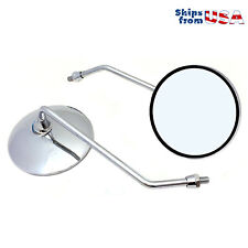 MMG Adjustable Mirror Set 8mm RH/RH Thread Chrome Round Shape Motorcycle Scooter picture