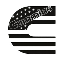 CUMMINS Diesel Stars and Stripes Truck Logo Vinyl Decal Sticker Multi Colors 5x5 picture