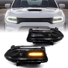 2P Headlights For 2015-2023 Dodge Charger HID/Xenon w/ LED DRL HeadLamps picture