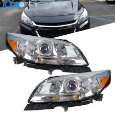 Left+Right Projector Headlights For 2013 2014 2015 Chevy Malibu Halogen Crystal picture