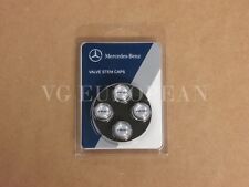 Mercedes-Benz Genuine Tire Valve Stem Cap Set, Black AMG on Silver caps OEM picture