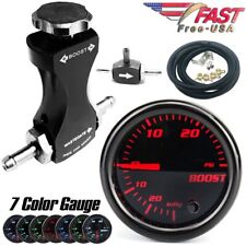 0-30PSI Manual Boost Tee Controller Kit BLACK w/52mm 7-Color Analog BOOST GAUGE picture