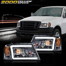 Fit For 04-08 Ford F-150 Lincoln Mark LT LED DRL Smoke Lens Chrome Headlights  picture