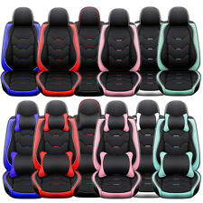 5 Car Seat Cover w/ Waterproof Leather Full Set Universal Fit for Most SUV Sedan picture