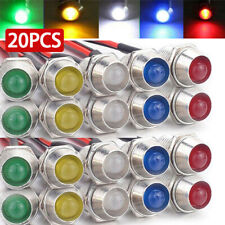 20PCS Car Boat LED Indicator Light 12V 8mm Pilot Dash Panel Warning Single Lamps picture