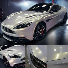 50FT x 5FT Glossy White to Gold Pearl Chameleon Chrome Vinyl Wrap Car Sticker US picture