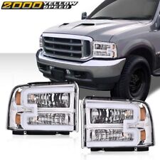 Fit For 2005-2007 Ford F250 F350 Super Duty LED DRL Clear/Chrome Headlights New picture
