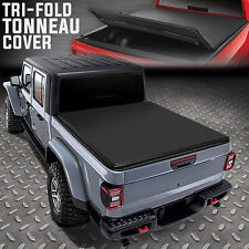FOR 20-23 JEEP GLADIATOR JT TRUCK BED ADJUSTABLE SOFT TOP TRI-FOLD TONNEAU COVER picture