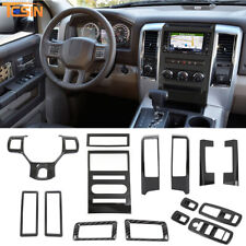 15x Full Interior Center Console Trim Kit For Dodge Ram 1500 10-12 Carbon Fiber picture