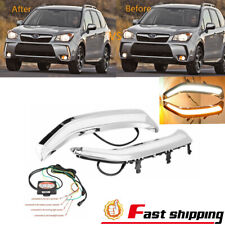 Fit 2013-2018 Subaru Forester LED DRL Fog Light Turn Signal Daytime Running Lamp picture