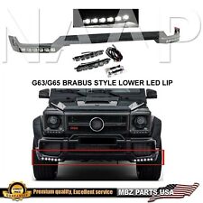 G63 Front Bumper LED Lip Brabus Style AMG Spoiler Wing 4x4 G-Wagon kit lower G65 picture