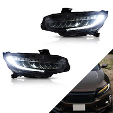 VLAND 2016-2021 For Honda Civic 10th Headlight Front Lamps all LED Pair Modified picture